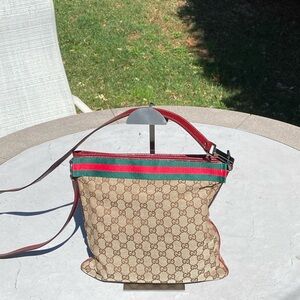 Gucci Canvas and Leather Tote Bag